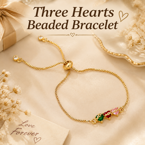 Pulsera Tres Corazones de Circonia