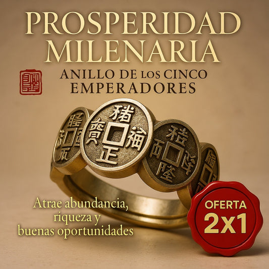 ANILLO DE LA FORTUNA DE LOS 5 EMPERADORES
