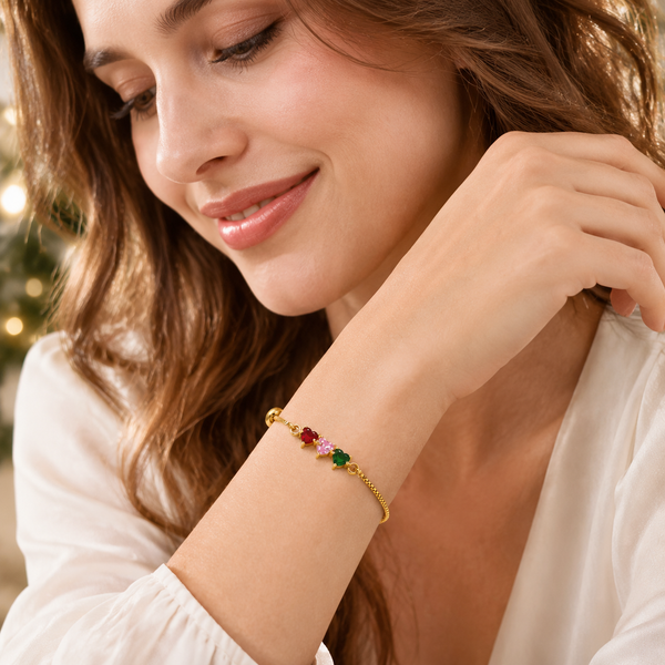 Pulsera Tres Corazones de Circonia