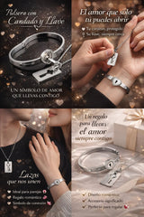 Set Pulsera y Collar Candado y Llave