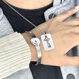 Set Pulsera y Collar Candado y Llave