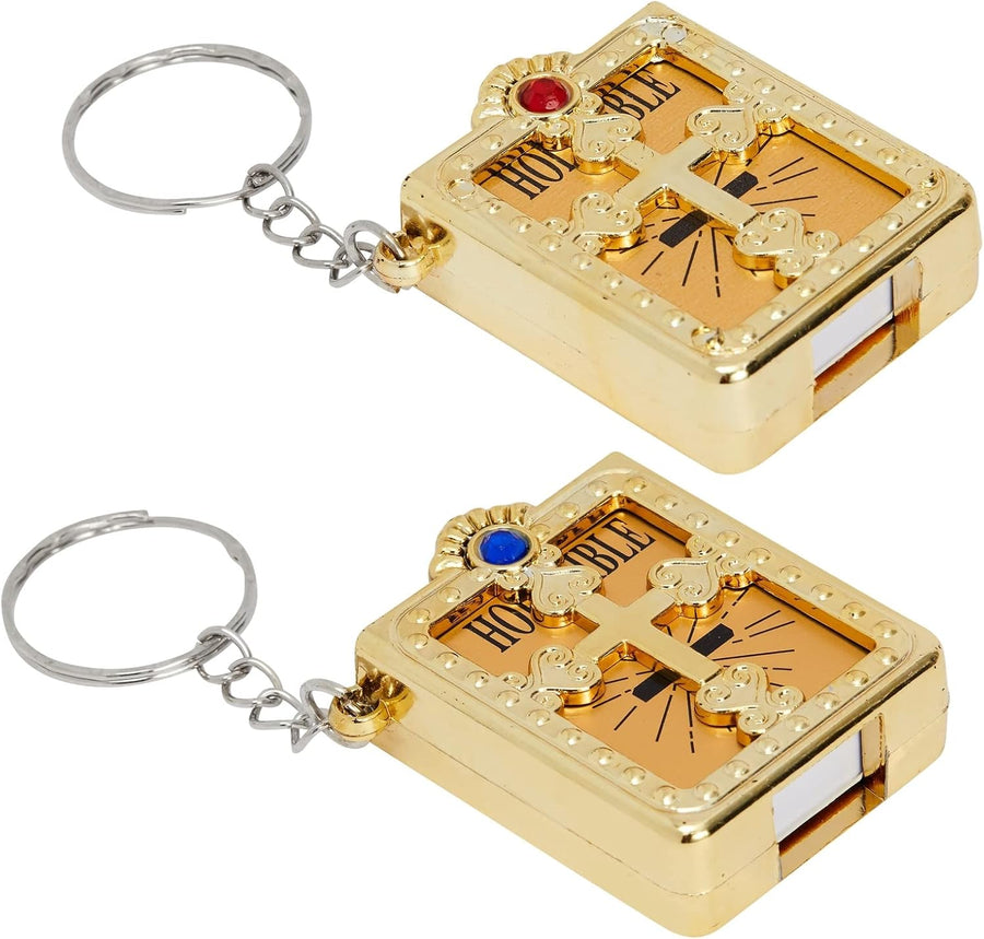 Mini libro La Santa Biblia (llavero)