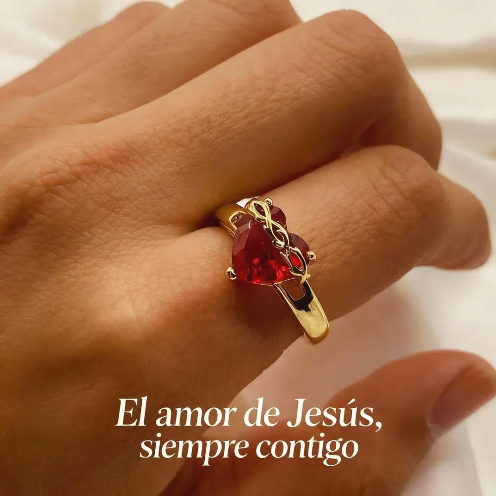 Anillo Corazón Sagrado (ORO 18K)