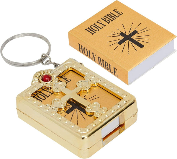 Mini libro La Santa Biblia (llavero)