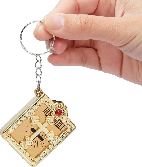 Mini libro La Santa Biblia (llavero)