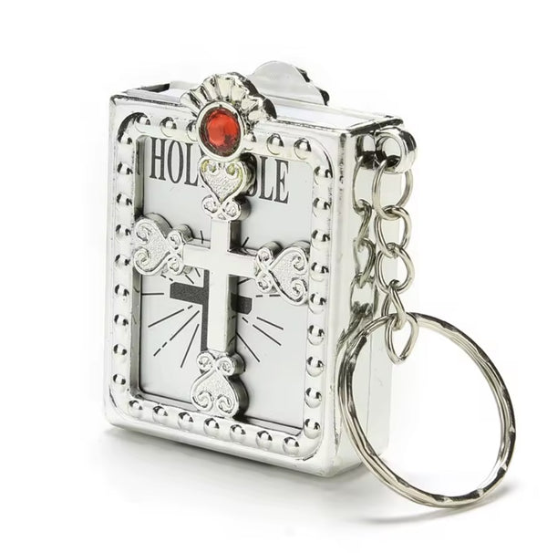 Mini libro La Santa Biblia (llavero)