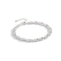 Pulsera Trébol de la Suerte (Acero y Circones)