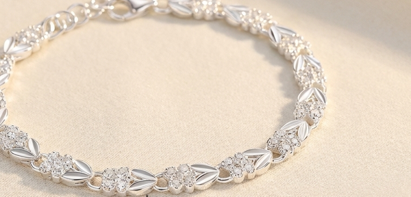 Pulsera Trébol de la Suerte (Acero y Circones)